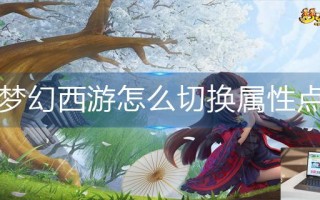 梦幻西游怎么切换属性点