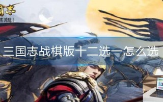 三国志战棋版十二选一怎么选