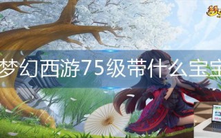 梦幻西游75级带什么宝宝